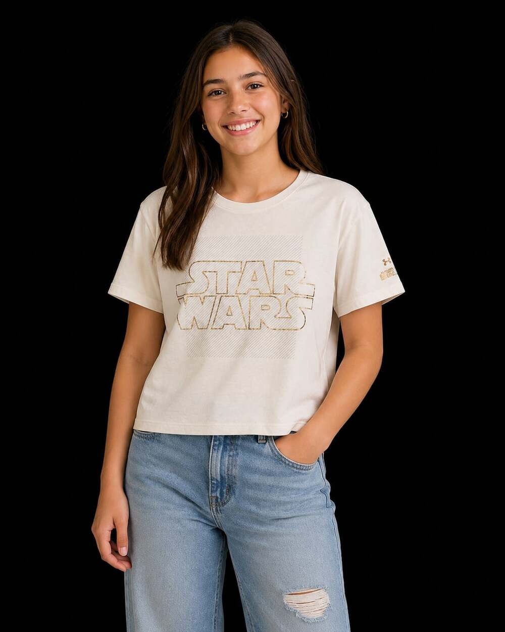 Under Armour Star Wars Graphic Logo Cropped T-Shirt
